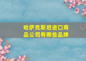 哈萨克斯坦进口商品公司有哪些品牌