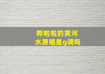 哗啦啦的黄河水原唱是g调吗