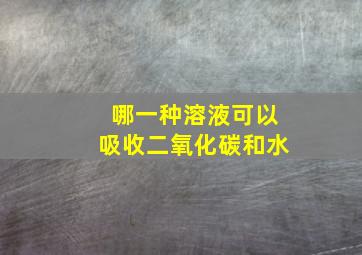 哪一种溶液可以吸收二氧化碳和水