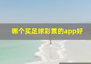 哪个买足球彩票的app好