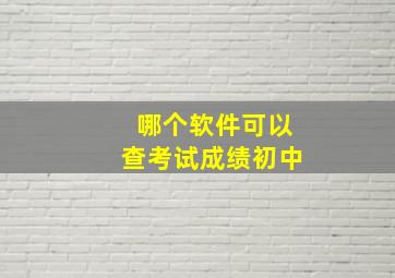 哪个软件可以查考试成绩初中