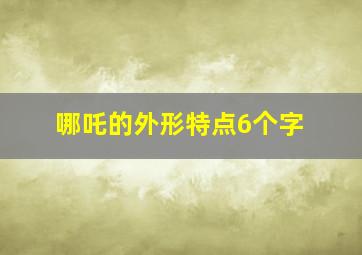 哪吒的外形特点6个字