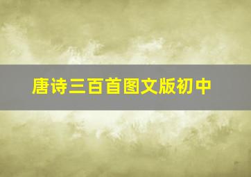 唐诗三百首图文版初中