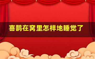 喜鹊在窝里怎样地睡觉了