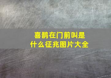 喜鹊在门前叫是什么征兆图片大全