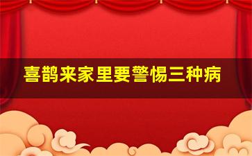 喜鹊来家里要警惕三种病