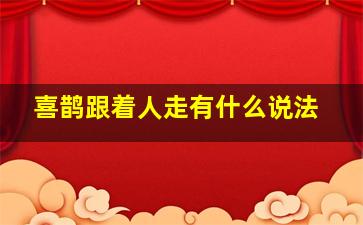 喜鹊跟着人走有什么说法