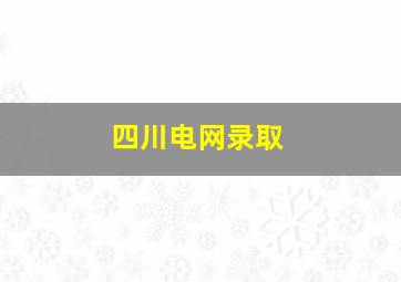 四川电网录取