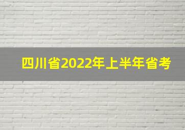 四川省2022年上半年省考