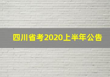 四川省考2020上半年公告