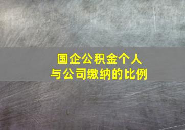 国企公积金个人与公司缴纳的比例