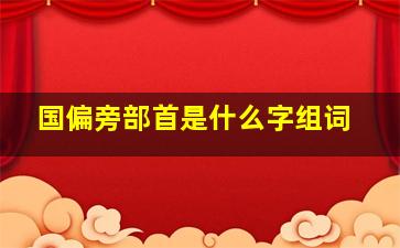 国偏旁部首是什么字组词