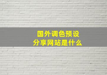 国外调色预设分享网站是什么