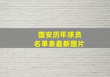 国安历年球员名单表最新图片