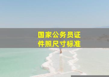 国家公务员证件照尺寸标准