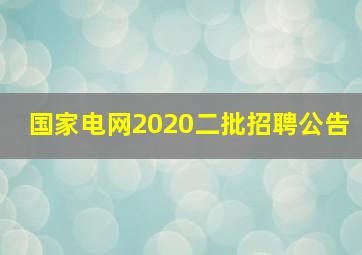 国家电网2020二批招聘公告