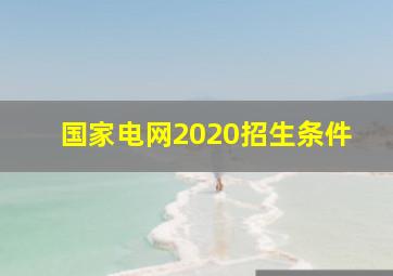 国家电网2020招生条件