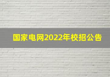 国家电网2022年校招公告