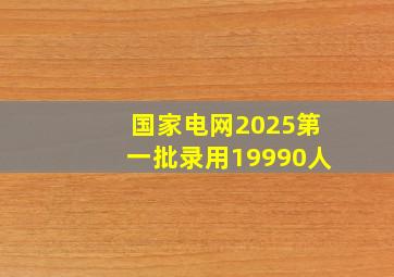 国家电网2025第一批录用19990人