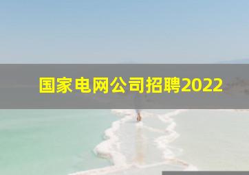 国家电网公司招聘2022