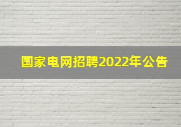 国家电网招聘2022年公告