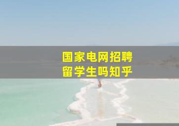 国家电网招聘留学生吗知乎