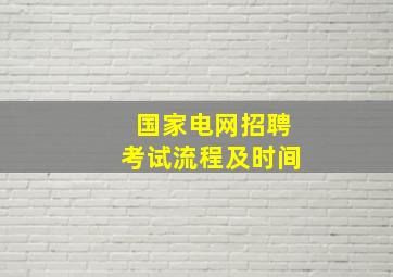 国家电网招聘考试流程及时间