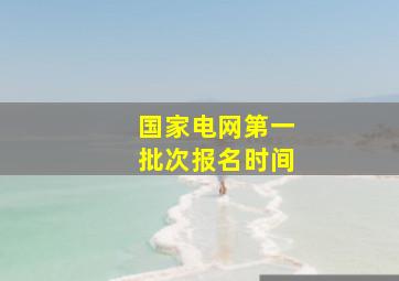 国家电网第一批次报名时间