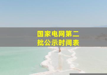 国家电网第二批公示时间表