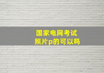 国家电网考试照片p的可以吗