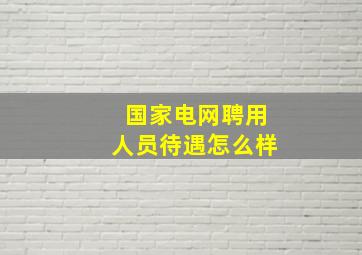 国家电网聘用人员待遇怎么样