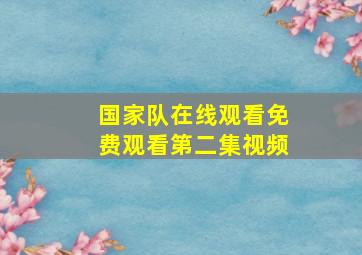 国家队在线观看免费观看第二集视频