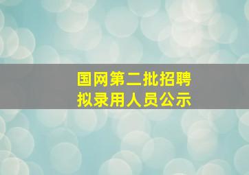 国网第二批招聘拟录用人员公示