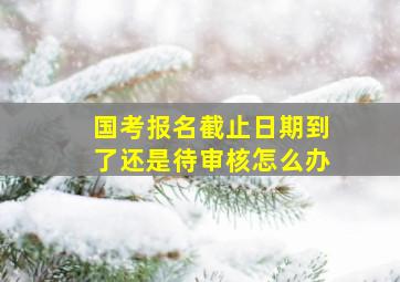 国考报名截止日期到了还是待审核怎么办