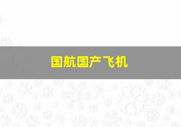 国航国产飞机