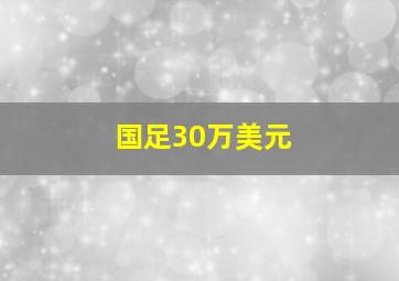 国足30万美元