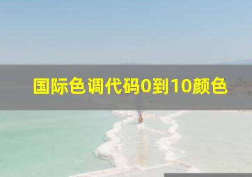 国际色调代码0到10颜色