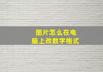 图片怎么在电脑上改数字格式