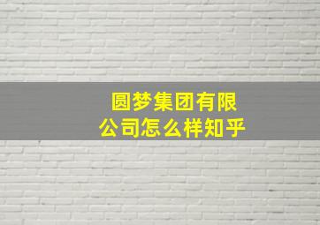 圆梦集团有限公司怎么样知乎