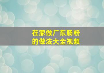 在家做广东肠粉的做法大全视频