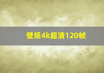 壁纸4k超清120帧