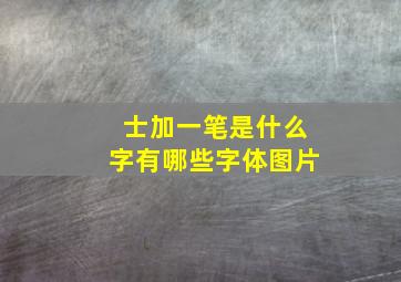 士加一笔是什么字有哪些字体图片