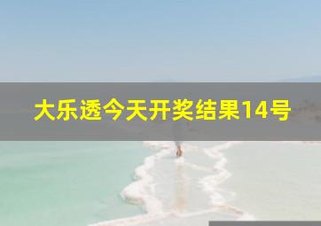 大乐透今天开奖结果14号