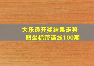 大乐透开奖结果走势图坐标带连线100期