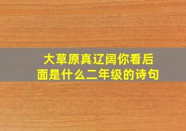 大草原真辽阔你看后面是什么二年级的诗句