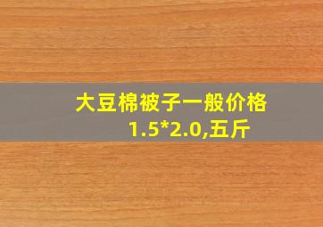 大豆棉被子一般价格1.5*2.0,五斤