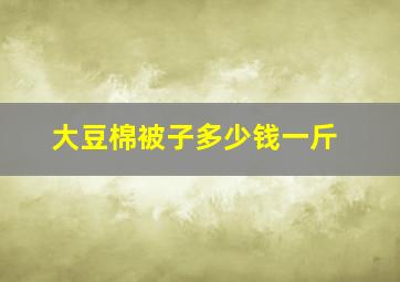 大豆棉被子多少钱一斤