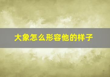 大象怎么形容他的样子