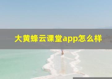 大黄蜂云课堂app怎么样