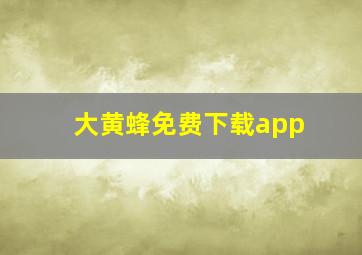 大黄蜂免费下载app